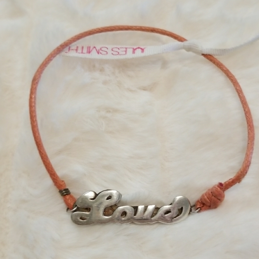 JULES SMITH // silver love thick string bracelet